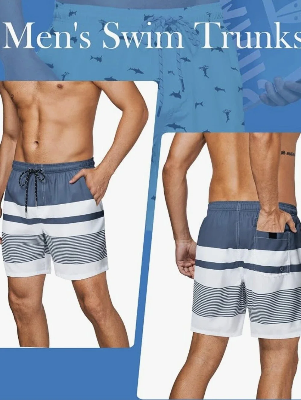 3 Pair Men's Swim Trunks